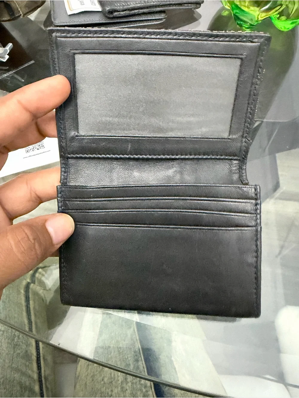 Gucci Brown GG Monogram Canvas Card Sleeve with Black Elastic Strap